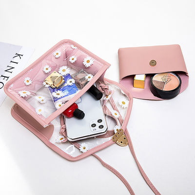 Small Daisy PVC Summer Korean Transparent Models Jelly Cell Phone Customized Tote Bag