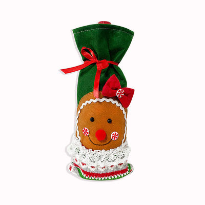 Christmas Wine Bottle Covers Bag Snowman Santa Claus Champagne Bottle Cover Sleeve Merry Christmas Year Table Decorations