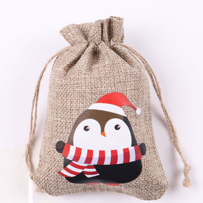 Acceptable OEM/ODM Christmas Drawstring Jute Bag for Daily School Life Requirements