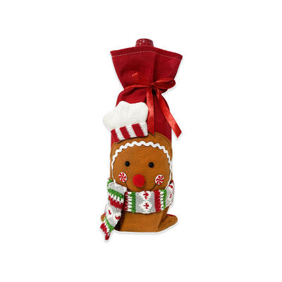 Christmas Wine Bottle Covers Bag Snowman Santa Claus Champagne Bottle Cover Sleeve Merry Christmas Year Table Decorations