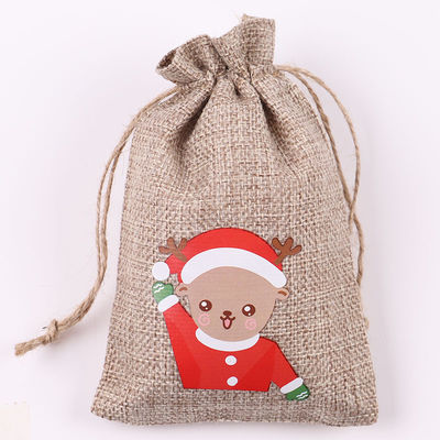 Acceptable OEM/ODM Christmas Drawstring Jute Bag for Daily School Life Requirements