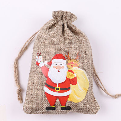 Acceptable OEM/ODM Christmas Drawstring Jute Bag for Daily School Life Requirements