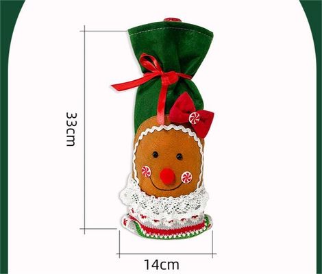 Christmas Wine Bottle Covers Bag Snowman Santa Claus Champagne Bottle Cover Sleeve Merry Christmas Year Table Decorations