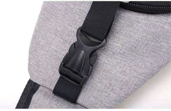 Zipper Closure Canvas USB Charging Anti-Theft Chest Bag for Men on Short Trips