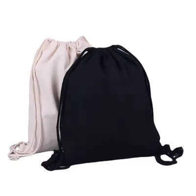 Organic Cotton Muslin Double Shopping Canvas Drawstring Pouch Dust Bag for handbag shoe Custom Logo