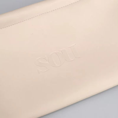 Customized Color Luxury Lady PU Leather Drawstring Cosmetic Pouch with Customized Logo