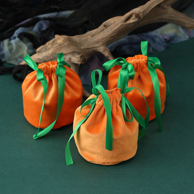 Drawstring Design Velvet Candy Gift Bag for Weddings and Parties Customized Logo Accepted