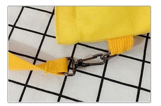 Canvas Ostrich Pattern Wearable Shoulder Yellow Customized Printed Logo Tote Bag