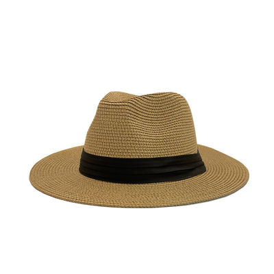 Sun Protection Beach Hat Panama Straw Material Adult Size 56-58cm Ideal for Men and Women