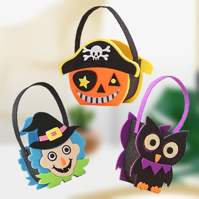 Halloween Non-woven Tote Bag with Ghost Pumpkin Felt Cloth Decoration Props