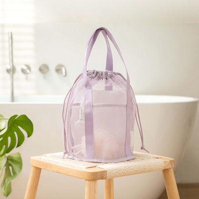 Logo Customized Travel Organizer Bag with Mesh Cut-out and Drawstring Pocket Foldable