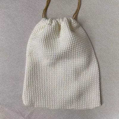 Product OEM/ODM Accepted Blank Waffle Weave Cosmetic Storage Bag for Skincare Needs