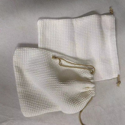 Product OEM/ODM Accepted Blank Waffle Weave Cosmetic Storage Bag for Skincare Needs