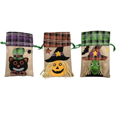 Customized Color Halloween Candy Bag with Drawstring Non woven Creative Gift Bag