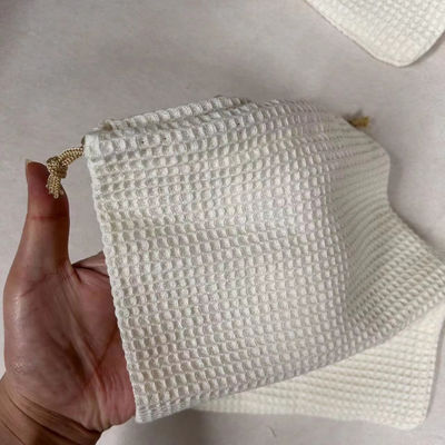 Product OEM/ODM Accepted Blank Waffle Weave Cosmetic Storage Bag for Skincare Needs