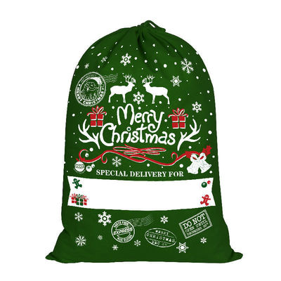 2023 Drawstring 50x70 Soft Kids Red Santa Sack with Rope All Seasons OEM/ODM Accepable
