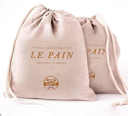 Soft Cotton Canvas Jewelry Pouch Custom Logo Printed Drawstring Cosmetic Packaging