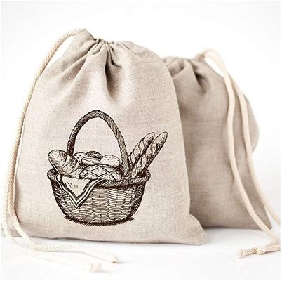 Soft Cotton Canvas Jewelry Pouch Custom Logo Printed Drawstring Cosmetic Packaging