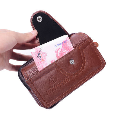 Customized Cowhide Card Bag Newest Fashionable Style Top Layer Pickup Bank Card
