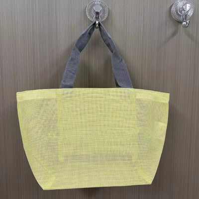 Customized Logo Mesh Bags Reusable Nylon Wire Mesh Shopping Tote Bag Mesh Beach Bag