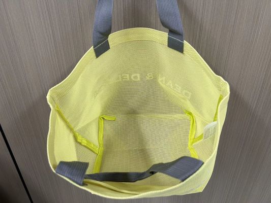 Customized Logo Mesh Bags Reusable Nylon Wire Mesh Shopping Tote Bag Mesh Beach Bag