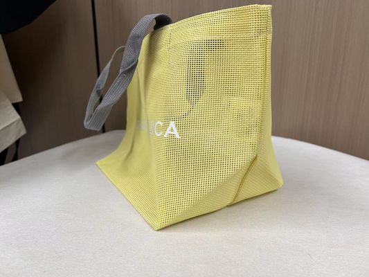 Customized Logo Mesh Bags Reusable Nylon Wire Mesh Shopping Tote Bag Mesh Beach Bag