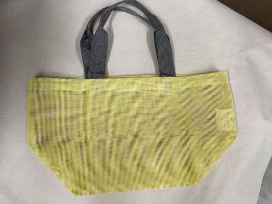 Customized Logo Mesh Bags Reusable Nylon Wire Mesh Shopping Tote Bag Mesh Beach Bag