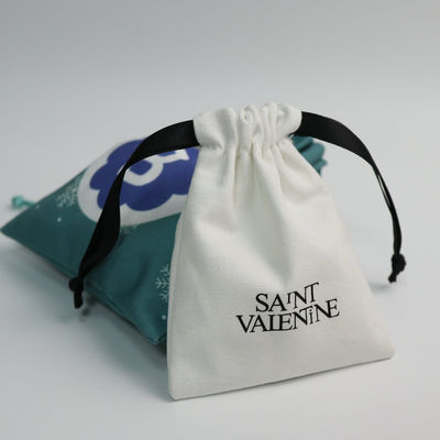 Customized Color Cotton Drawstring Bag for Custom Jewelry Packaging 100% Organic