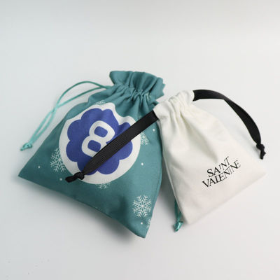 Customized Color Cotton Drawstring Bag for Custom Jewelry Packaging 100% Organic