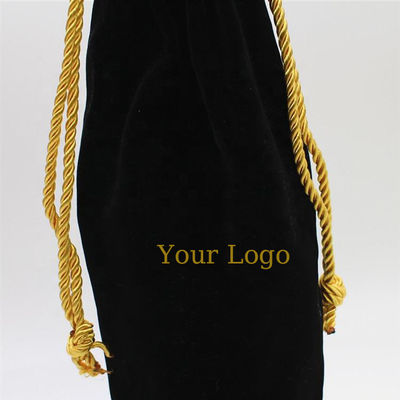 All Seasons Velvet Wine Bottle Cover with Drawstring and Logo Wine Packaging