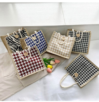 Eco-friendly Canvas Clutch Style Low Moq Recyclable Plain Hessian Gift Mini Jute Bags