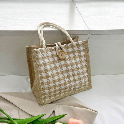 Eco-friendly Canvas Clutch Style Low Moq Recyclable Plain Hessian Gift Mini Jute Bags