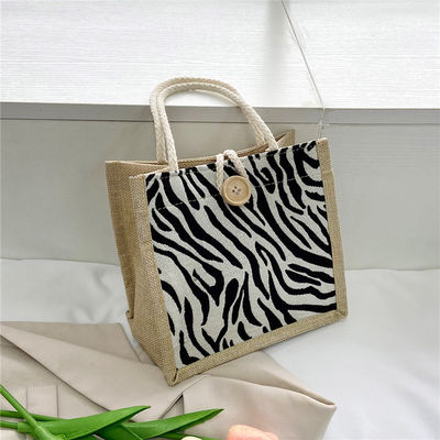 Eco-friendly Canvas Clutch Style Low Moq Recyclable Plain Hessian Gift Mini Jute Bags