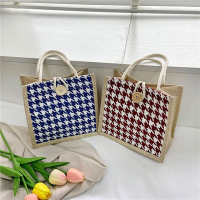 Eco-friendly Canvas Clutch Style Low Moq Recyclable Plain Hessian Gift Mini Jute Bags
