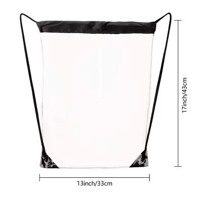 Marketing Waterproof PVC Clear Backpack Drawstring Pouch Bag with Custom Printed Design