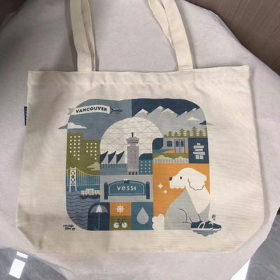 Newest Fashionable Style Custom Printed Logo Design Cotton Bag with Zipper and Canvas