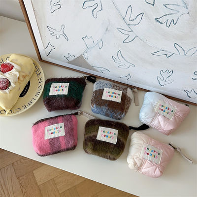 All Seasons Customized Color Mini Plush Cosmetic Bag for Women Portable and Compact