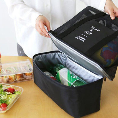 Women's Mesh Transparent Bag Double-layer Heat Preservation Keeping Food Warm 4 Persons