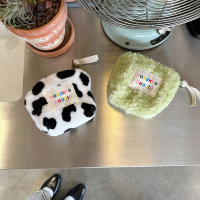 All Seasons Customized Color Mini Plush Cosmetic Bag for Women Portable and Compact