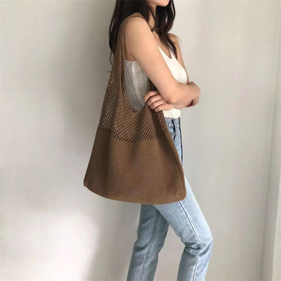 Customized Color Knitted Fabric Chic Retro Ladies Shoulder Bag for Travel and Outgoing