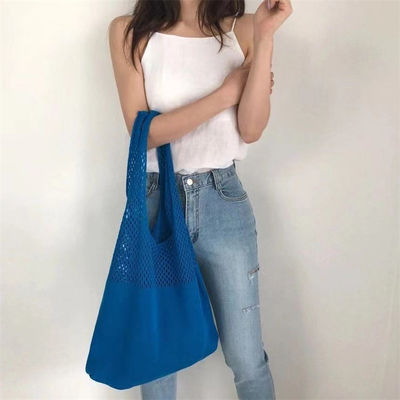 Customized Color Knitted Fabric Chic Retro Ladies Shoulder Bag for Travel and Outgoing