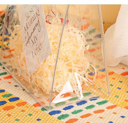 Travel and Outgoing Ladies Beach Bag Transparent Pvc Shopping Bag with Leather Handle