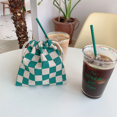 Custom Logo Print Canvas Cotton Jewelry Pouch Drawstring Shoe Bag for Fashion Style