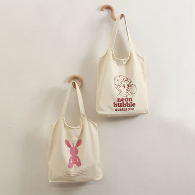 Handled Style Custom Full Printed Logo Big Canvas Tote Bag for Shopping and Beach
