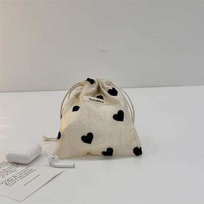 All Seasons Custom Logo Printed Linen Cotton Canvas Drawstring Bag Acceptable OEM/ODM