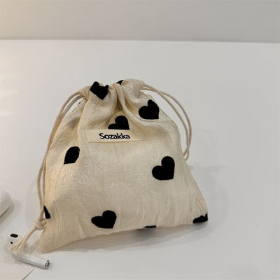 All Seasons Custom Logo Printed Linen Cotton Canvas Drawstring Bag Acceptable OEM/ODM