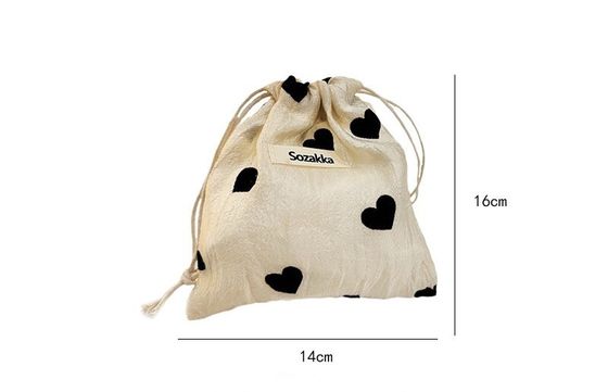 All Seasons Custom Logo Printed Linen Cotton Canvas Drawstring Bag Acceptable OEM/ODM