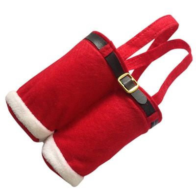 Santa Claus Pants Shaped Gift Bags for Holiday Gifts Candy Bag Christmas Decorations