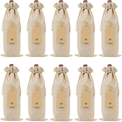 Accepable OEM/ODM Nature Color Jute Pouch Drawstring Bag for Eco Friendly Hemp Storage