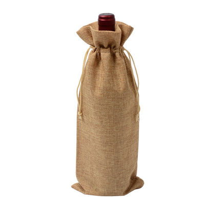 Accepable OEM/ODM Nature Color Jute Pouch Drawstring Bag for Eco Friendly Hemp Storage